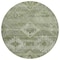 Homeroots 8' Olive Green And Fern Green Round Southwestern Washable Indoor Outdoor Area Rug 588716 - alternate 7
