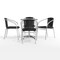 Flash Furniture Square Table Set, Aluminum, Plastic, Rattan, Stainless Steel, Grey TLH-ALUM-24SQ-020BKCHR4-GG - alternate 11