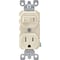 Leviton Light Almond 15A Commercial Grade Switch & Outlet R66-T5225-0TS - alternate 2