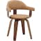 Leisuremod Modern Wooden Dining Chair, Walnut Color Frame in Brown, Brivo Collection BC22BR - alternate 1
