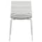 Leisuremod Astor Plastic Dining Chair with White Steel Base Water Ripple Design in Transparent Black ACW-20TBL - alternate 9