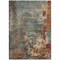 Homeroots 5' X 8' Pale Aqua Copper And Beige Abstract Washable Indoor Outdoor Area Rug 618233 - alternate 1