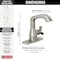 Delta Stryke Single Handle Bathroom Faucet, 6.56 in, Lumicoat Stainless 5766-SS-PR-MPU-DST - alternate 4