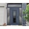 Vdomdoors Steel Door Ballucio 6044 Gray Graphite 2 Side and Top Exterior Window Stainless Inserts Single Mode BALLUCIO6044EXD-GRE-W12+36+12xH80+16-LH-I - alternate 5