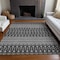 Homeroots 5' X 8' Gray Silver And Charcoal Tribal Washable Indoor Outdoor Area Rug 582567 - alternate 7