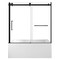 Kingston Brass 60" Acrylic Alcove Right-Hand Drain Tub with Left Sliding Tub Door, White/Matte Black KVTAP603222R0 - alternate 1