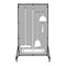 5S Supplies Housekeeping Shadow Board Broom Station V11, Gray / White, Broom + Stand, No Text HSB-V11-GRAY/WHITE-BO-STAND-NO TEXT - alternate 1