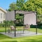 Sunjoy 9 ft x 9 ft Pergola, Outdoor Patio Pergola with Retractable White Canopy Shade, Light Gray A106005560 - alternate 6