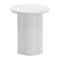 Homeroots 19" White Aluminum Round Pedestal End Table 556552 - alternate 8
