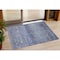 Homeroots 3' X 5' Blue Aqua And Charcoal Floral Washable Indoor Outdoor Area Rug 606182 - alternate 1