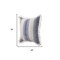 Homeroots Set of Two 18" Blue and Cream Cotton Throw Pillows with Fringe, 2PK 554604 - alternate 6