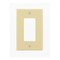 Decora Wallplate, 4.88 in L, 3.13 in W, 1 -Gang, Thermoset Plastic, Ivory, Smooth 80601-I - alternate 4