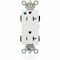 Leviton Straight Blade Receptacle, 5-20R, 20 A, 125V AC, Flush Mount, Self-Grounded M1636-HGW - alternate 1