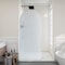 Anzzi Ember Series 74x 34in Framed Arch Fixed Shower Screen Door, Brushed Nickel, 8mm Tempered Fluted Glass SD-AZ18-01BN-FL - alternate 8