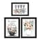 Homeroots Set Of Three Rise and Shine Kitchen Black Framed Print Kitchen Wall Art, 3PK 408030 - alternate 1