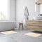 Lavish Home Bathroom Rugs 2-Piece Cotton Bath Mat Set Reversible Rugs for Shower, Tub, Toilet, or Vanity HT-BATH3-IVY - alternate 7