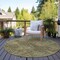 Homeroots 8' Gold Black And Charcoal Round Geometric Washable Indoor Outdoor Area Rug 577555 - alternate 4