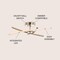 Jonathan Y Crucis 31.5" Modern Metal Integrated LED Semi Flush Mount, Gold JYL7031B - alternate 8