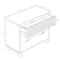 Manhattan Comfort Elara 38 in Solid Wood Dresser in Light Gray (3-Drawer) DR1782-6 - alternate 6