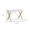 Homeroots 43" White and Gold Writing Desk 543766 - alternate 7