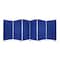 Homeroots 71" Blue Iron Folding Six Panel Screen Room Divider 370384 - alternate 1