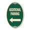 Signmission Additional Parking Sign Left Arrow, 12 Inch X 18 Inch Architectural Oval, Heavy Gauge Aluminum A-OV-G-1218-24350 - alternate 1