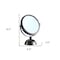Homeroots 9" Black Round Metal Framed Makeup Shaving Tabletop Mirror 468358 - alternate 5