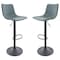 Leisuremod Tilbury Modern Adjustable Bar Stool with Footrest and 360-Degree Swivel, Peacock Blue, 2PK TS29BU2 - alternate 1