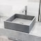 Vigo Alhambra Gothic Gray Concreto Stone 15 in. L x 15 in. W x 5 in. H Square Vessel Bathroom Sink VG04068 - alternate 6