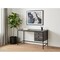 Homeroots 55" Gray and Black Computer Desk With Three Drawers 333553 - alternate 5