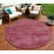 Homeroots 8' Red Round Washable Indoor Outdoor Area Rug 598814 - alternate 1
