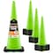 Xpose Safety Traffic Safety Cone, 36 in, Premium PVC, No Collar, Lime Green, 12 pk LTC36-12-X-S - alternate 1