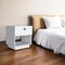 Homeroots 20" White Wood One Drawer Nightstand with Integrated Tech 518173 - alternate 5