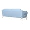 Homeroots 87" Sky Blue Leather Sofa With Black Legs 546414 - alternate 7