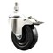 Service Caster 4 Inch 316SS Hard Rubber Swivel 1/2 Inch Threaded Stem Caster Total Lock Brake SCC SCC-SS316TSTTL20S414-HRS-121315 - alternate 1