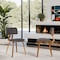 Armen Living Jaguar Mid-Century Dining Chair in Walnut Wood and Charcoal Fabric LCJASIWACH - alternate 8