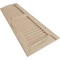 Ekena Millwork Pecky Cypress 2 Equal Louver w/Elliptical Top Faux Wood Shutters, 12"W x 76"H (72" Low Side) SHULVL12X76PCPR - alternate 9