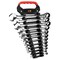 Performance Tool 12 pc. SAE Ratcheting Wrench Set, Chrome Vanadium, 100 Tooth W30641 - alternate 1