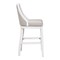 Homeroots 31" Gray And White Faux Leather And Solid Wood Bar Height Swivel Bar Chair 550090 - alternate 8