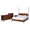 Baxton Studio Hoffman Scalloped Bedroom Set with Chest, Walnut Brown, King 272-14820-14821-14822-14824-ZORO - alternate 1