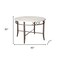 Homeroots 45" X 30" Faux Marble And Antique Dining Table 286026 - alternate 5