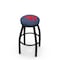 Holland Bar Stool Co 30" Blk Wrinkle University of Dayton Swivel Bar Stool, Accent Ring L8B2B30DytnUn - alternate 1