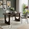 Homeroots 67" Walnut Solid Wood Double Pedestal Base Oval Dining Table 712225 - alternate 6