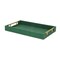 Homeroots 16" Green Wood Wood Faux Shagreen Serving Tray With Handles 571241 - alternate 14