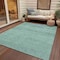 Homeroots 9' X 12' Aqua And Teal Blue Medallion Washable Indoor Outdoor Area Rug 616092 - alternate 8