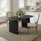 Homeroots 79" Black Solid Wood Sled Base Oval Dining Table 712215 - alternate 6