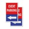 Signmission Event Parking With Arrow, Vinyl Decals Only 24 Inch x 36 Inch, Vinyl Decal, 2PK DSB-2436-2PACK-Event Parking With Arrow - alternate 1