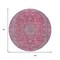 Homeroots 8' Pink And Lavender Round Medallion Washable Indoor Outdoor Area Rug 616288 - alternate 8