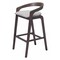 Homeroots Set of Two 31" Gray and Espresso Fabric and Solid Wood Low Back Bar Height Bar Chairs, 2PK 571490 - alternate 6