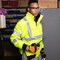 Game Workwear Hi-Vis Bomber Jacket, 100% Heavyweight Polyester Oxford, Hi Vis Lime, LT 1333 - alternate 3